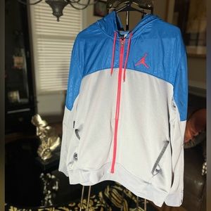 Jordan Blue/Light Gray Zip Up Hoodie Size XL